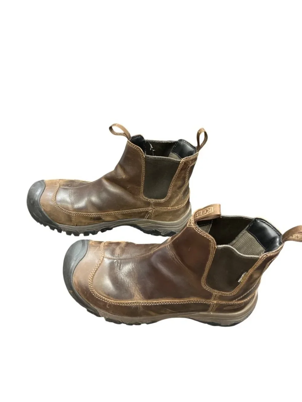 keen warm mens brown leather waterproof thermal ankle boos sz 8.5 SKU 10-794